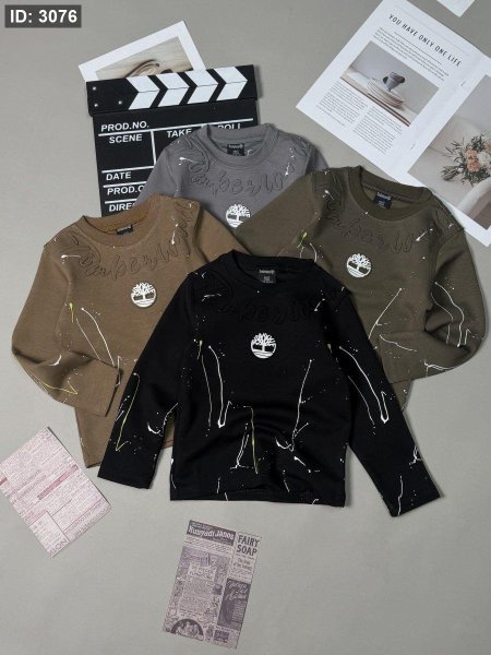 بلوزة Timberland ولادي ربيعي 2-10 ثقيل